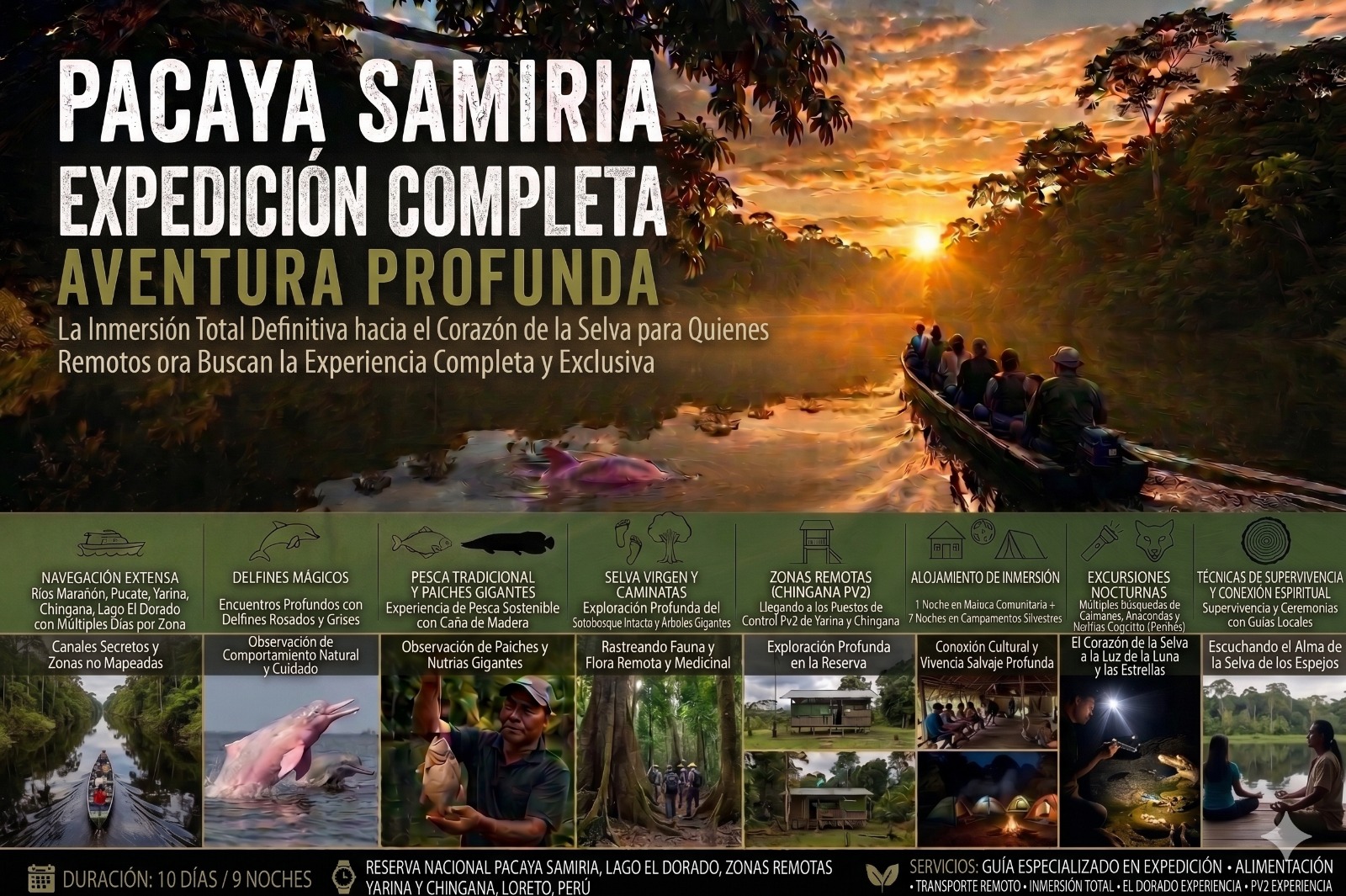 10 Días / 9 Noches "Pacaya Samiria Expedición Completa"