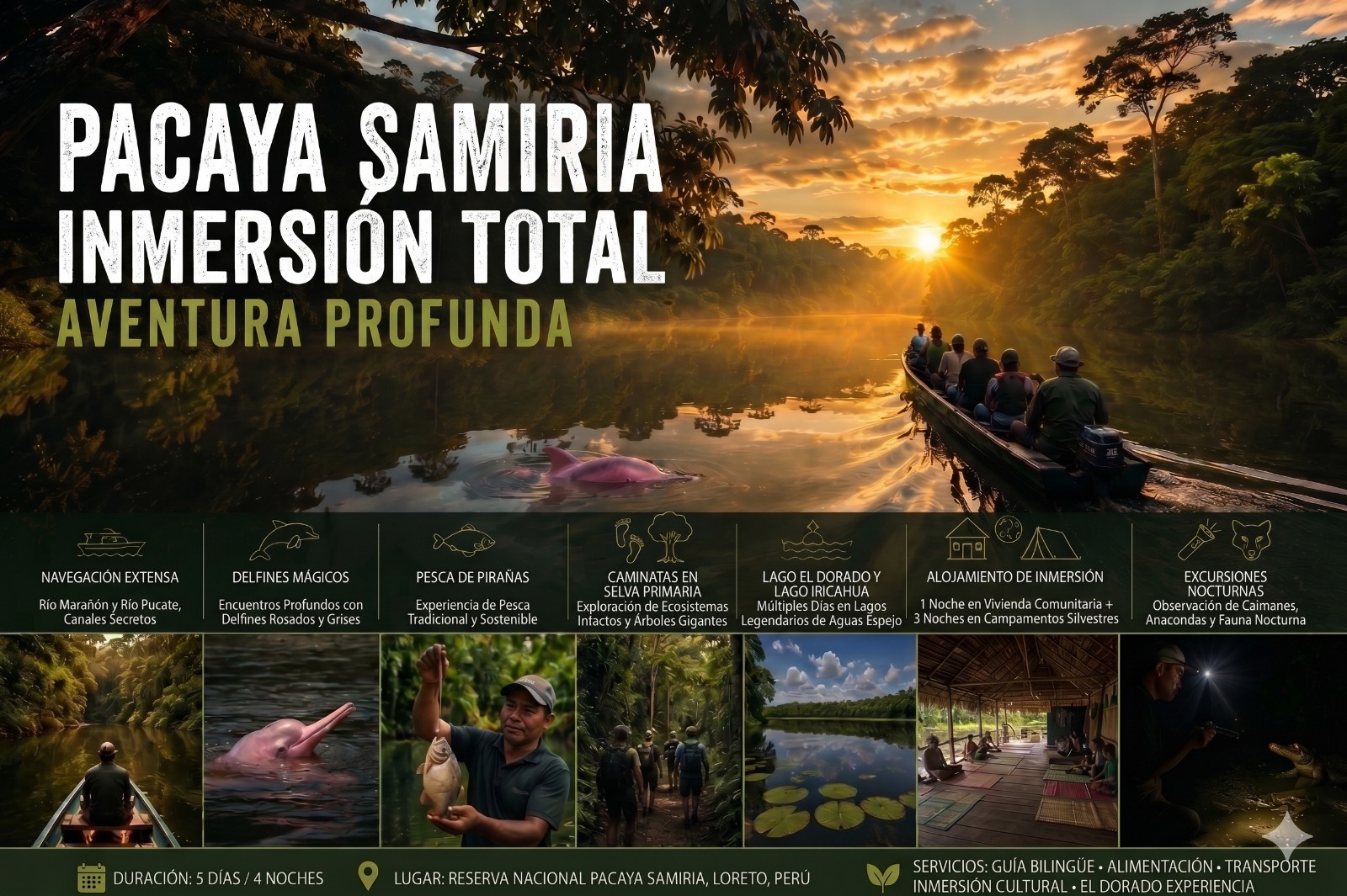5 Días / 4 Noches "Pacaya Samiria Inmersión Total"