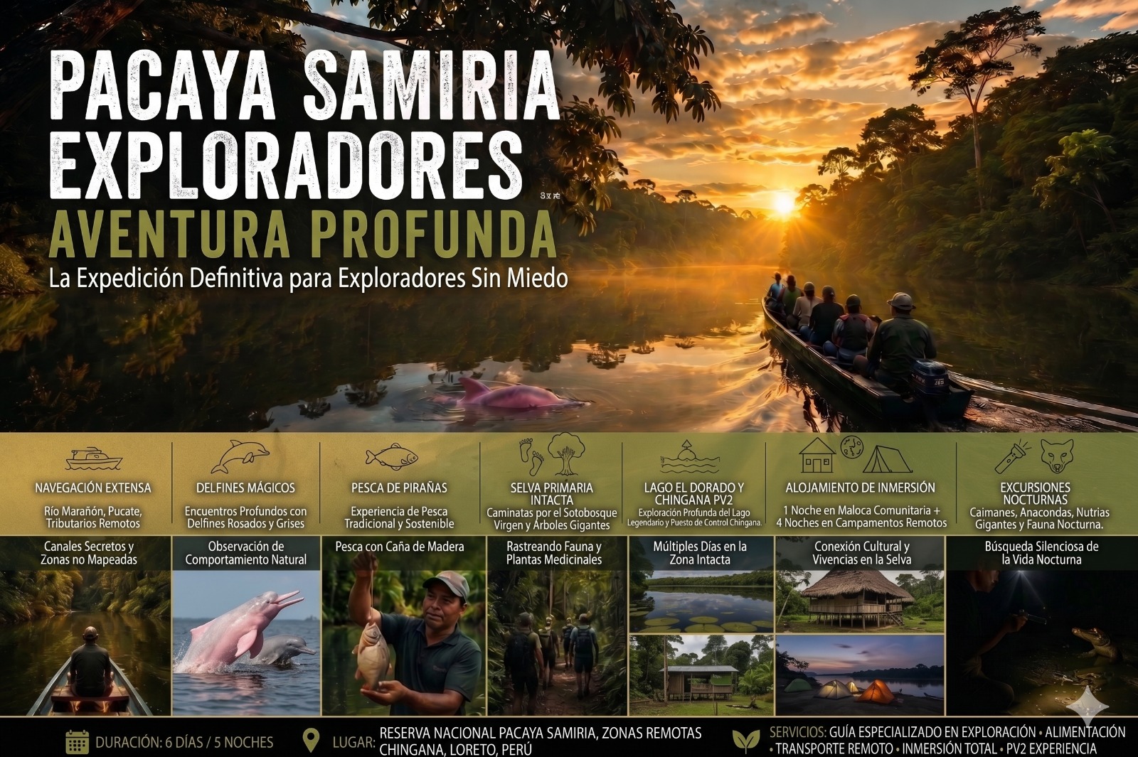 6 Días / 5 Noches "Pacaya Samiria Exploradores"